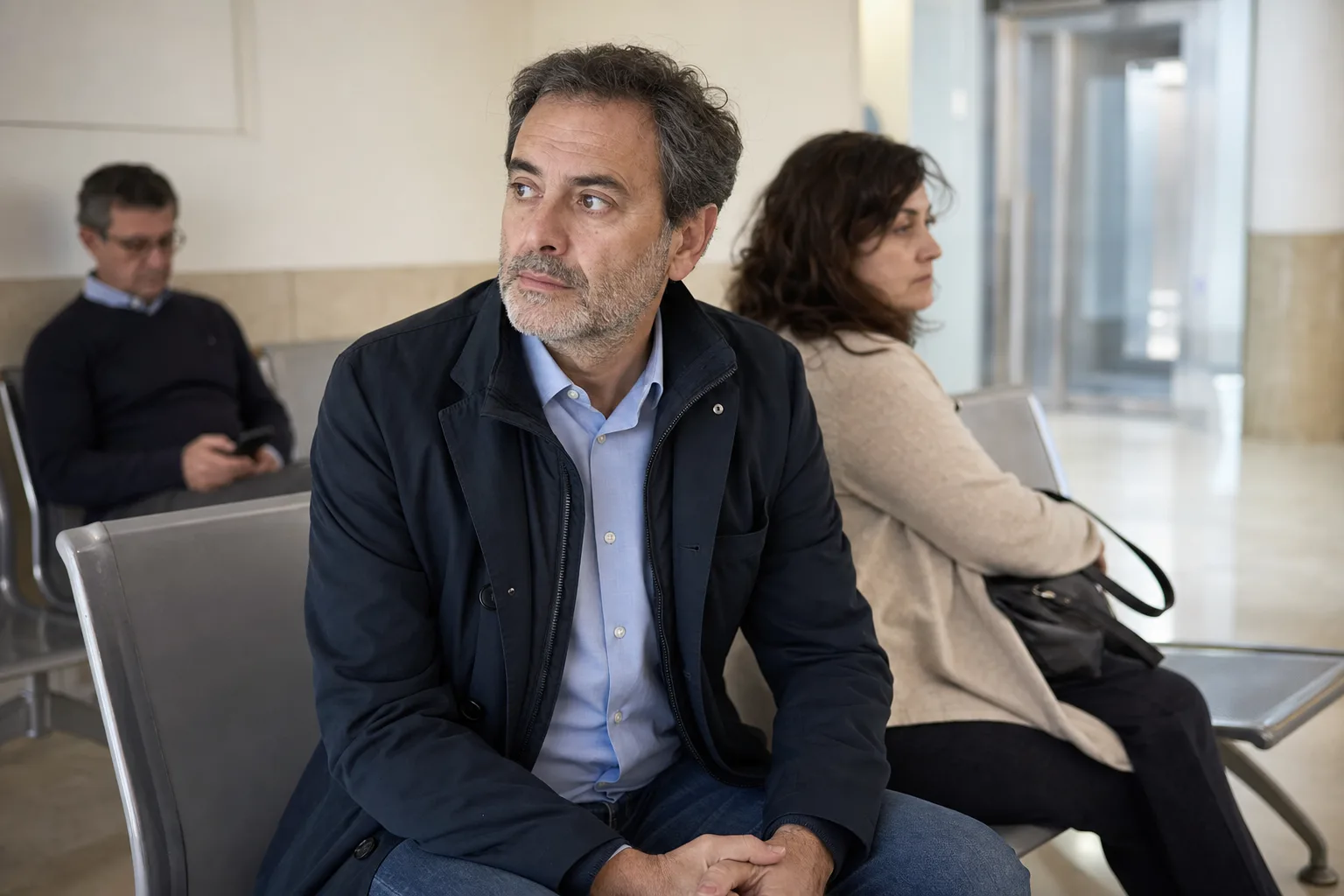 Personas en la sala de espera de un centro sanitario