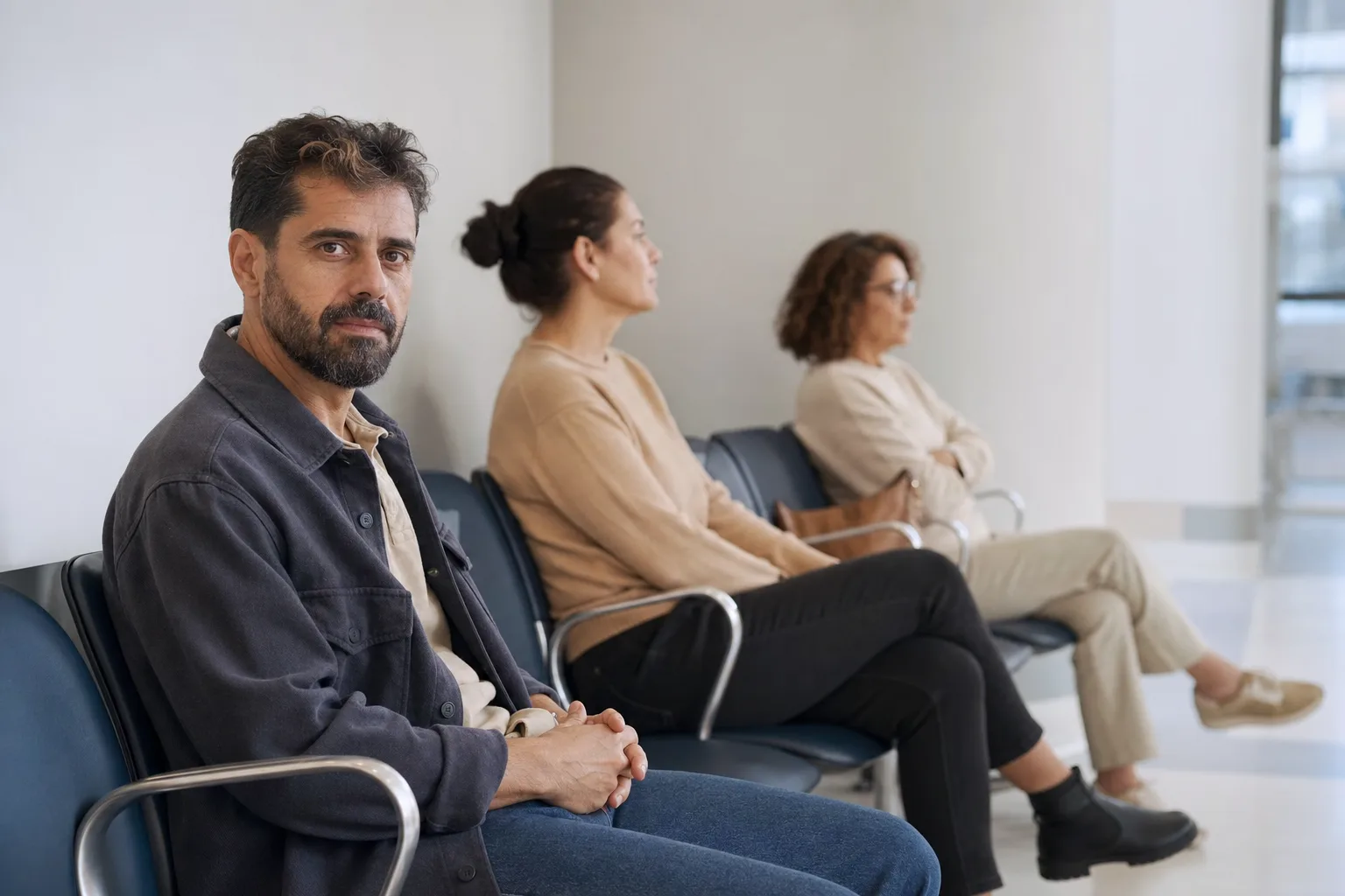 Personas en la sala de espera de un centro sanitario